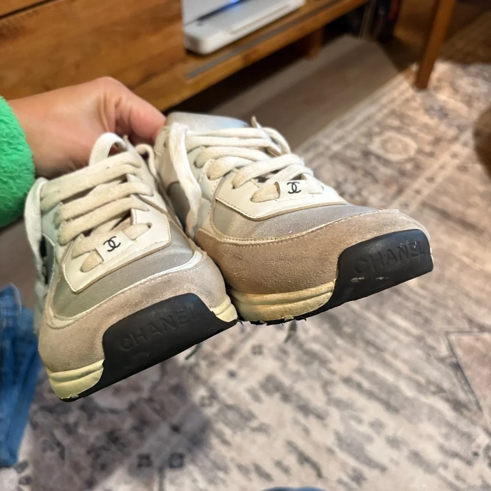 Chanel pink white sneakers size 6.5 - Picture 5 of 14